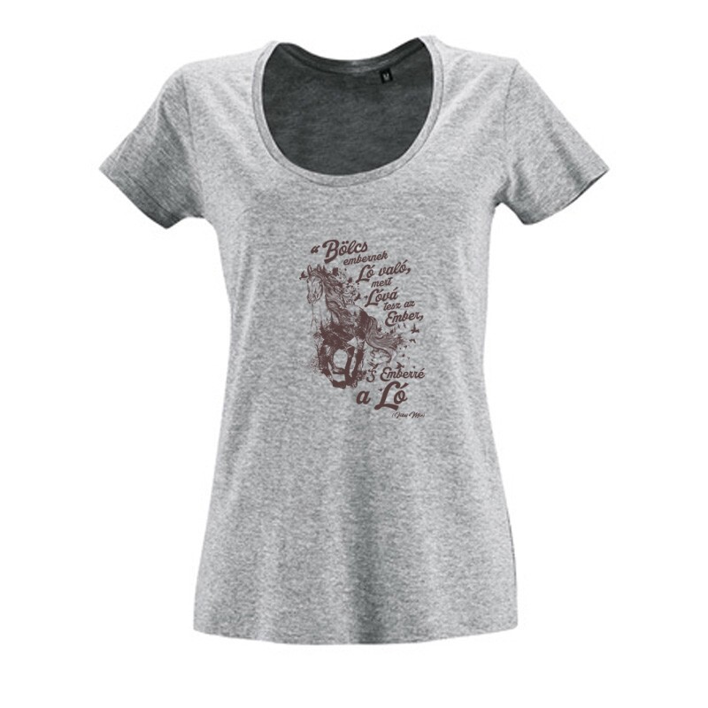 Bölcs embernek ló való Női O Nyakú Póló