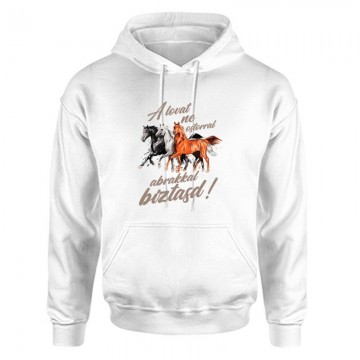 A lovat abrakkal bíztasd Unisex Kapucnis Pulcsi