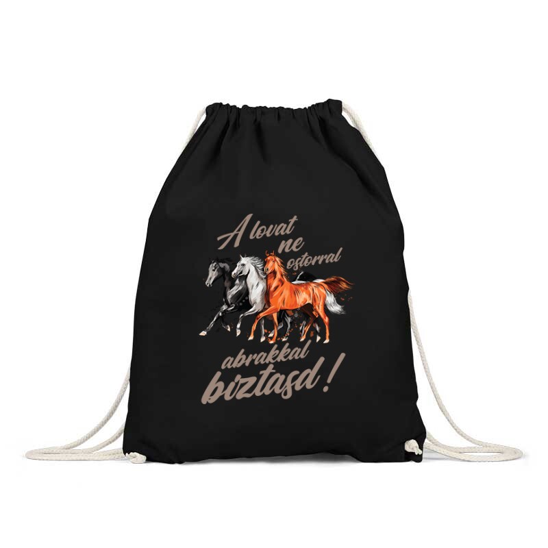 A lovat abrakkal bíztasd Hátizsák