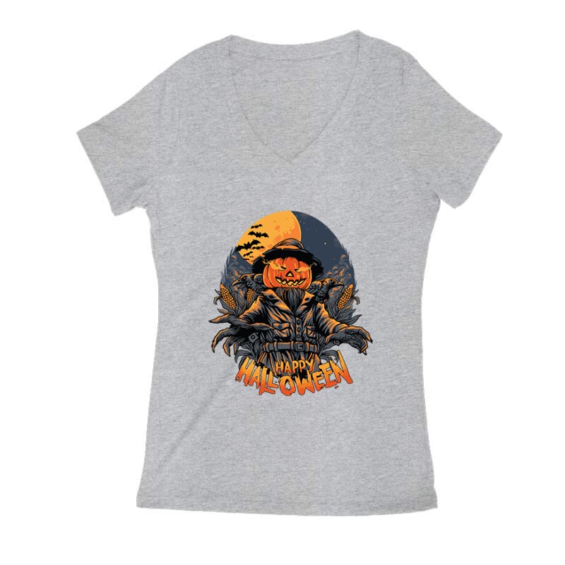 Happy Halloween Női V Kivágott póló