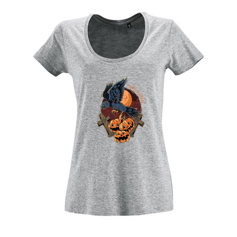Halloween and crown Női O Nyakú Póló