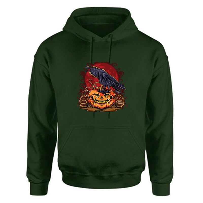Pumpkin and crown Unisex Kapucnis Pulcsi