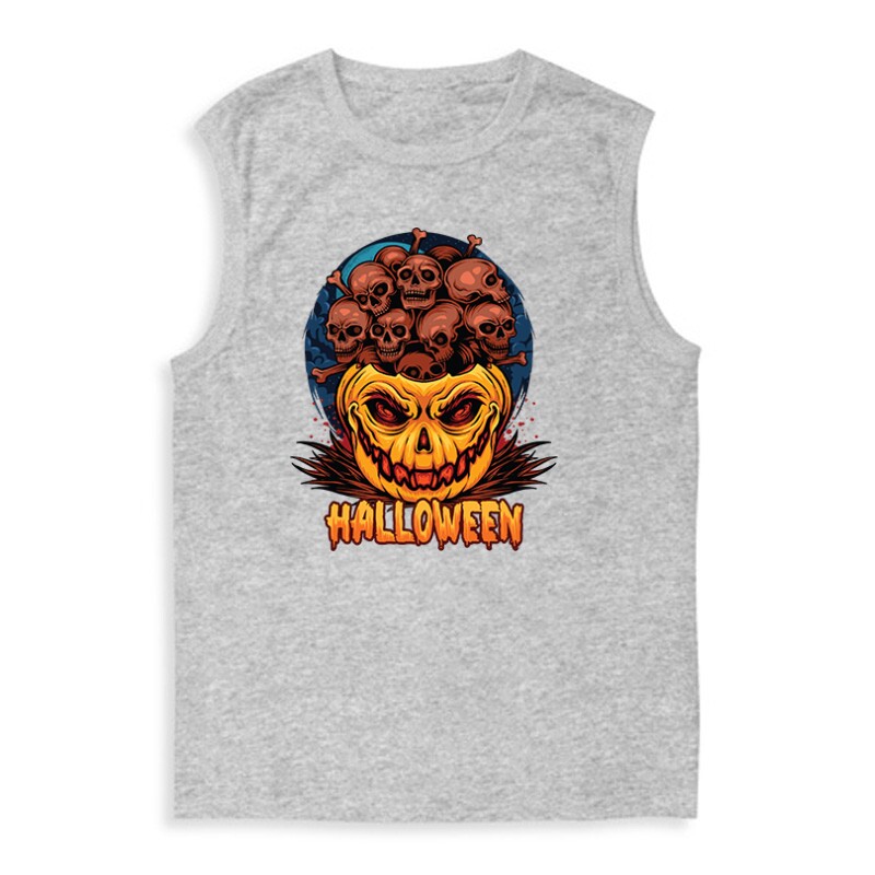 Halloween skulls Férfi Trikó