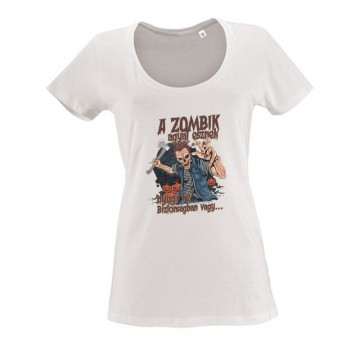 A Zombik Agyat Esznek2 Női O Nyakú Póló