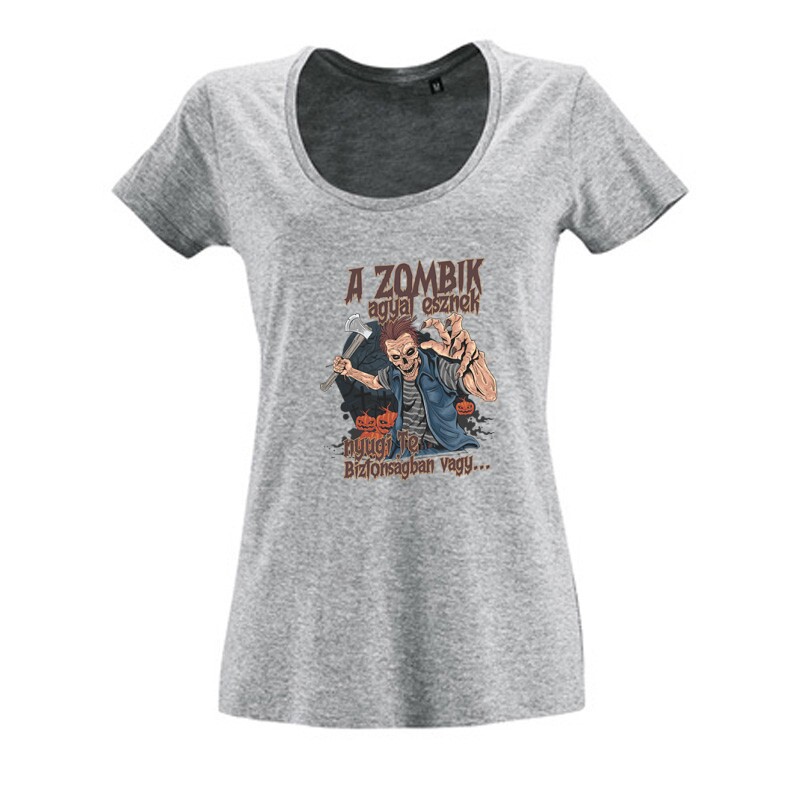 A Zombik Agyat Esznek2 Női O Nyakú Póló