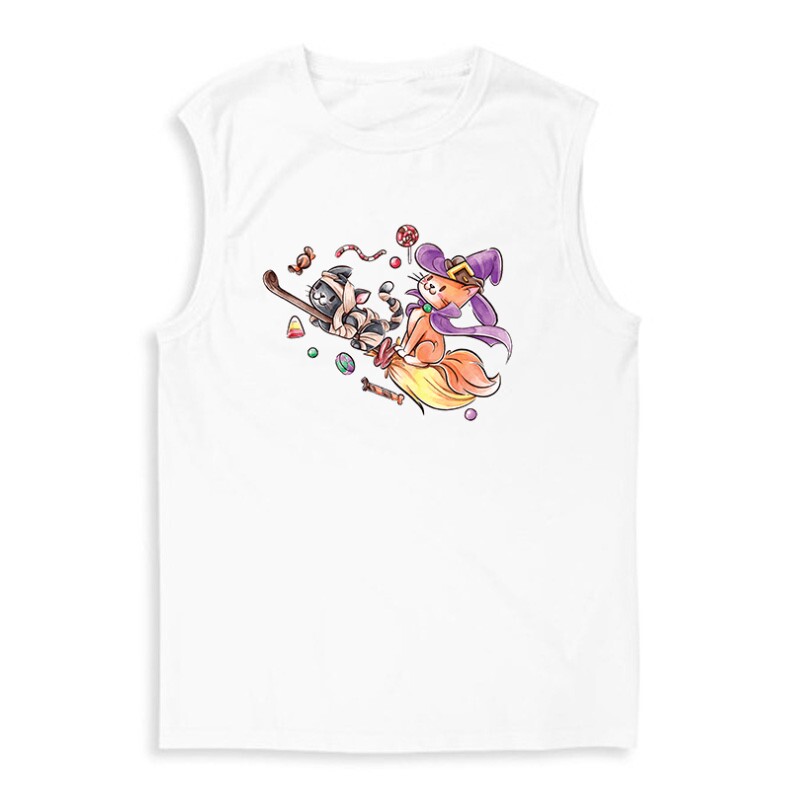 Halloween cats Férfi Trikó