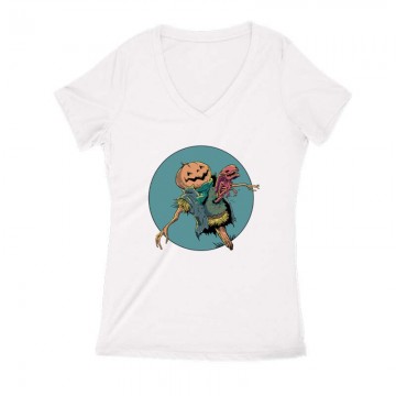 Alien Halloween Női V Kivágott póló