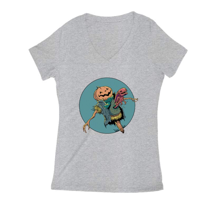 Alien Halloween Női V Kivágott póló