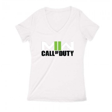 Modern Warfare II logo1 Női V Kivágott póló