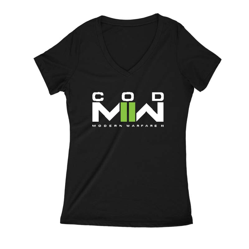 Modern Warfare II logo2 Női V Kivágott póló