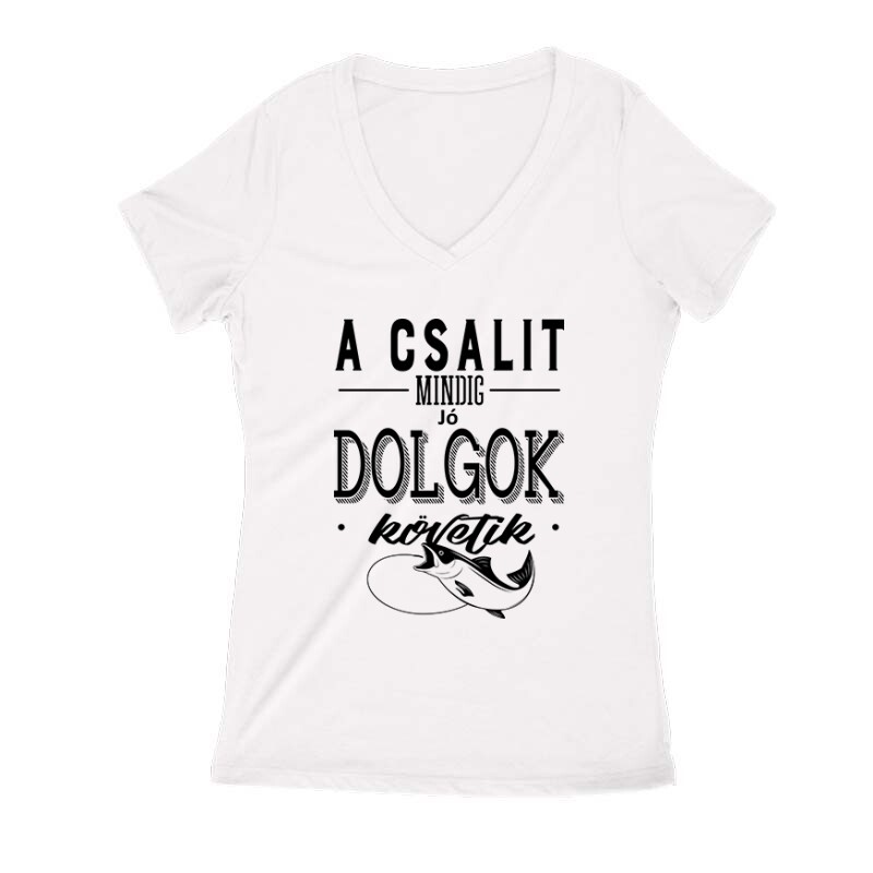 A csali után Női V Kivágott póló