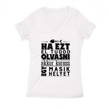 Keress egy másik helyet Női V Kivágott póló