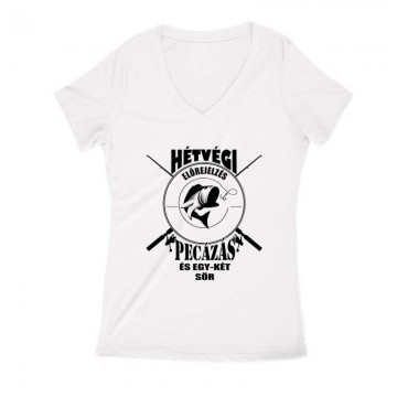 Hétvégi előrejelzés- Peca Női V Kivágott póló