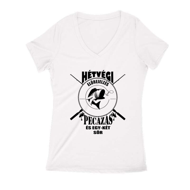 Hétvégi előrejelzés- Peca Női V Kivágott póló