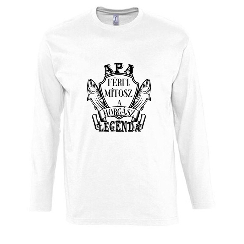 Apa Mítosz Horgász legenda Hosszú Ujjú Póló