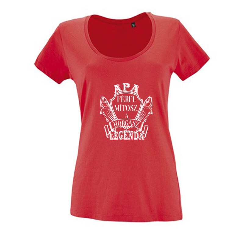 Apa Mítosz Horgász legenda Női O Nyakú Póló