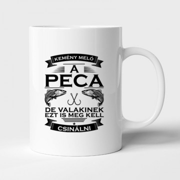 Nehéz meló a peca Bögre