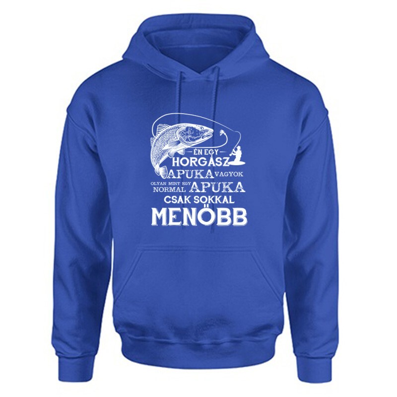 Horgász apuka Unisex Kapucnis Pulcsi