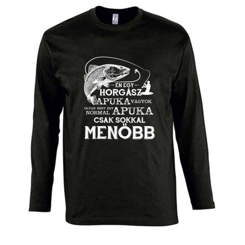 Horgász apuka Hosszú Ujjú Póló