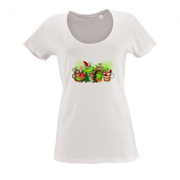 Christmas Punch Grinch Női O Nyakú Póló