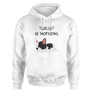 To Do List Frenchie Unisex Kapucnis Pulcsi