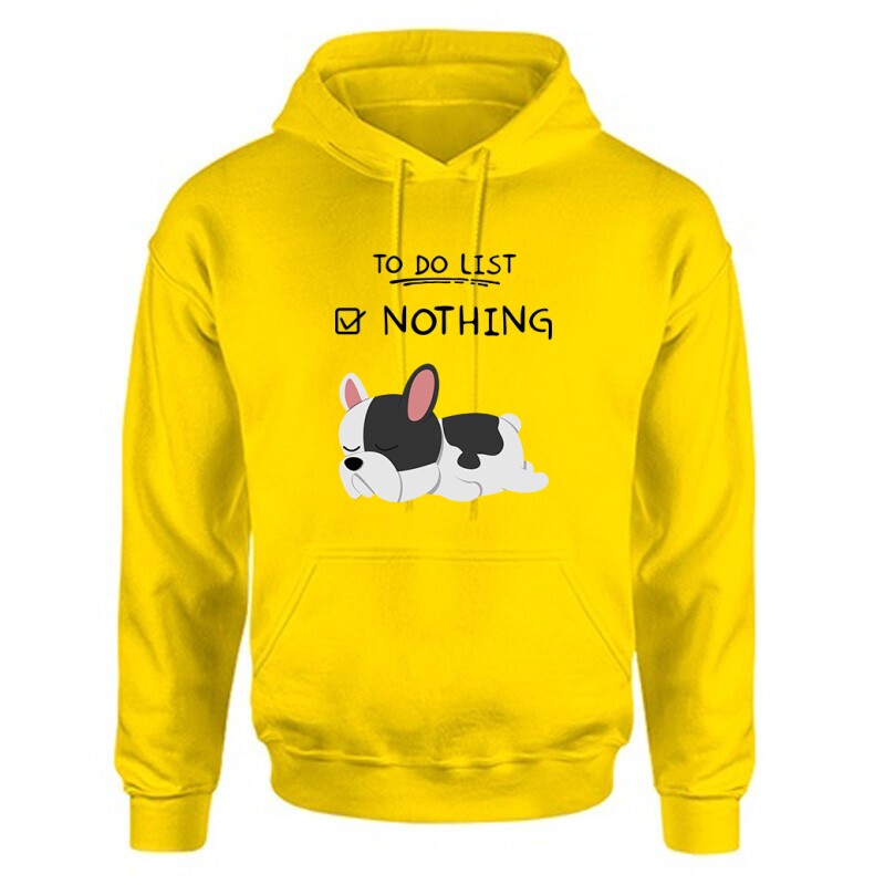 To Do List Frenchie Unisex Kapucnis Pulcsi