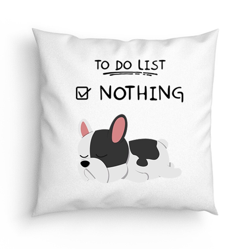 To Do List Frenchie Párna