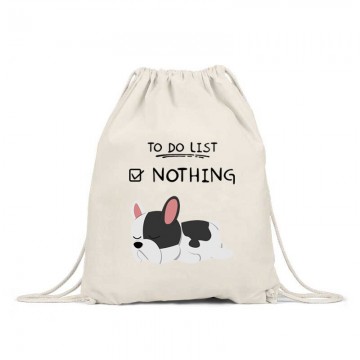To Do List Frenchie Hátizsák