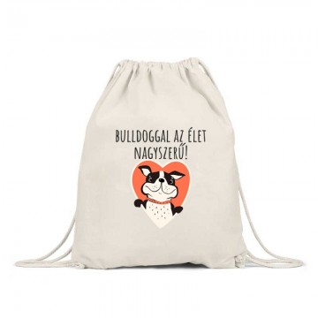Bulldoggal az élet Hátizsák