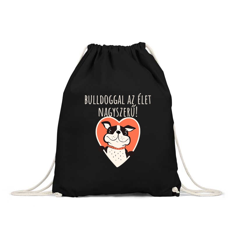 Bulldoggal az élet Hátizsák