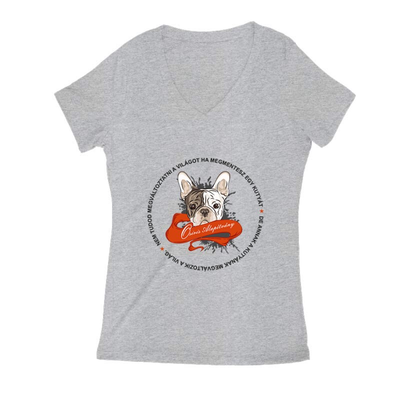 Megmentesz egy kutyát Női V Kivágott póló