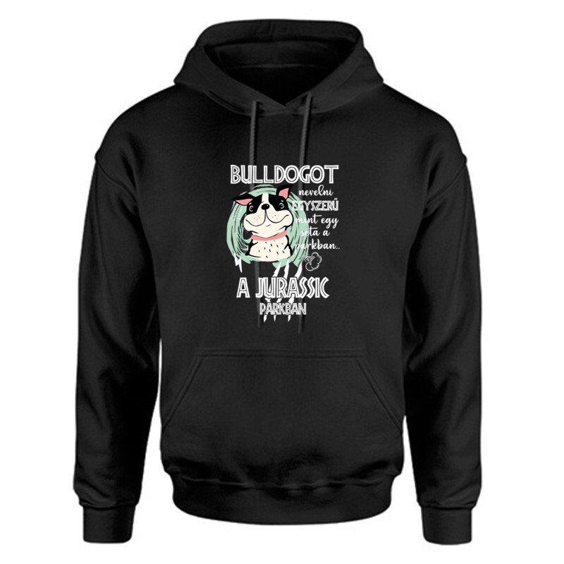 Jurassic Francia Bulldog Unisex Kapucnis Pulcsi