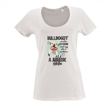 Jurassic English Bulldog Női O Nyakú Póló