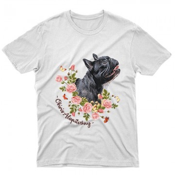 Frenchie with Rose Unisex Póló