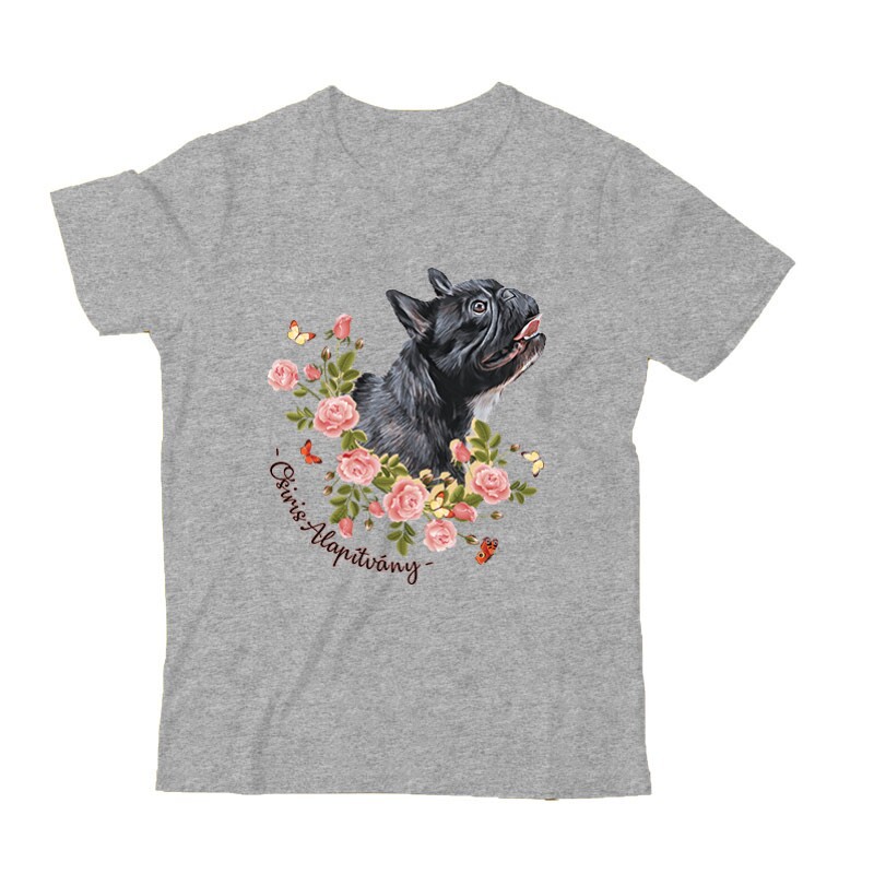 Frenchie with Rose Gyermek Póló