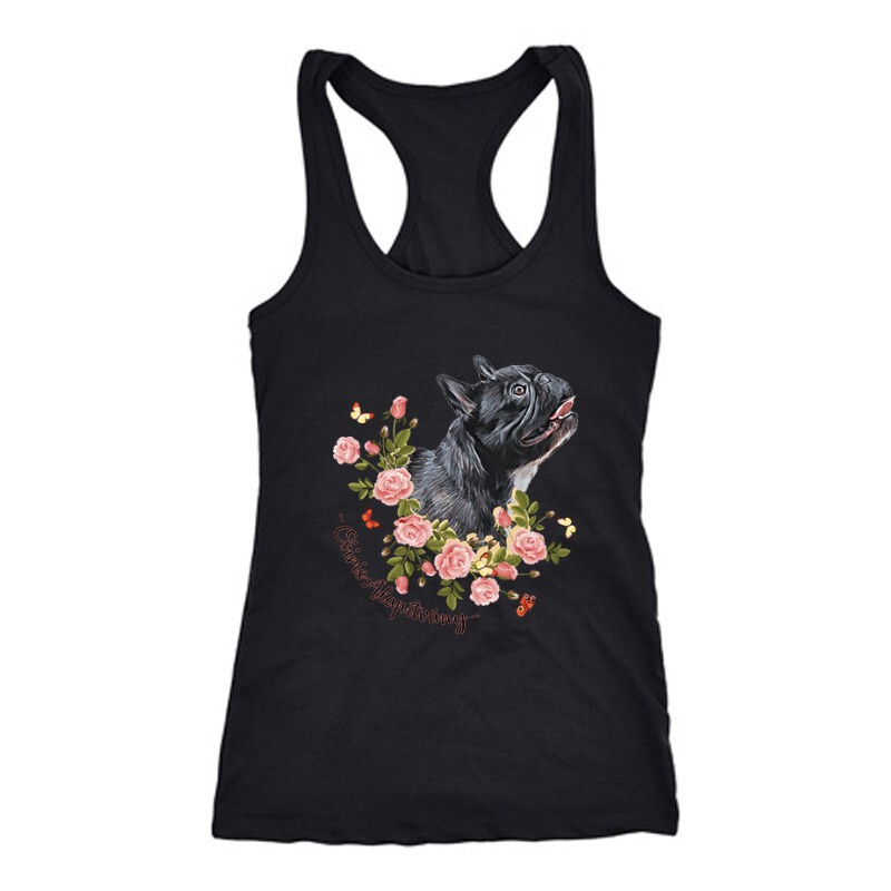 Frenchie with Rose Női Trikó