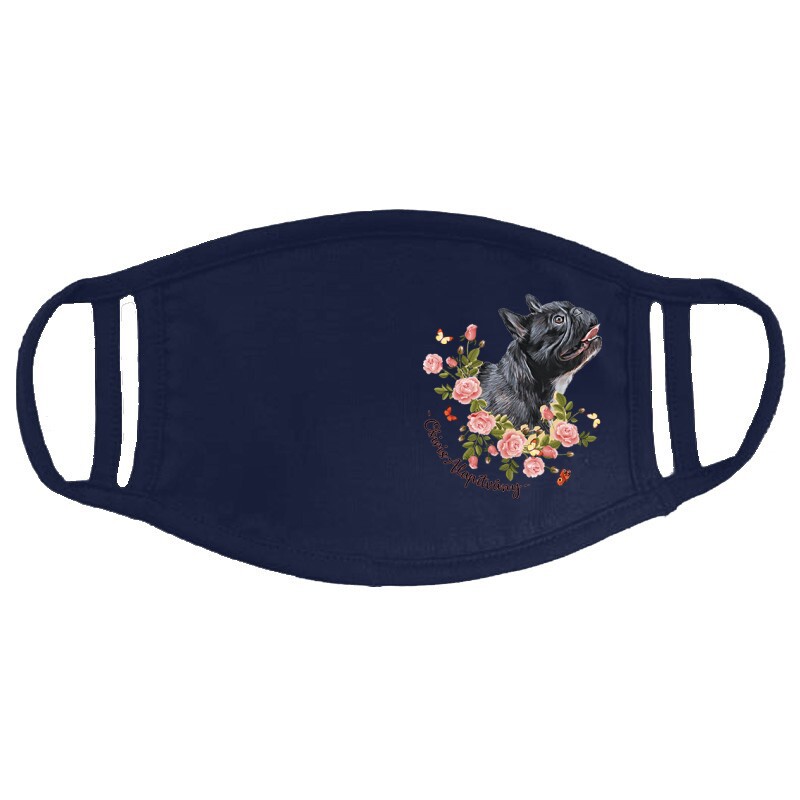 Frenchie with Rose Arcmaszk