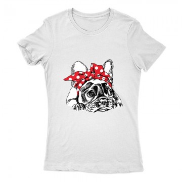 Frenchie Bow Női Póló