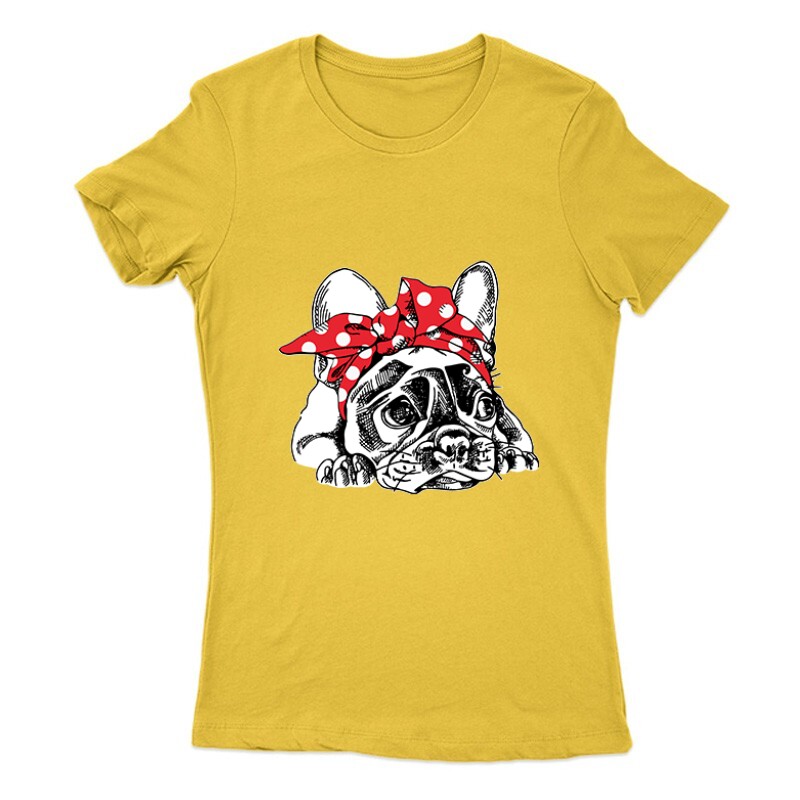 Frenchie Bow Női Póló