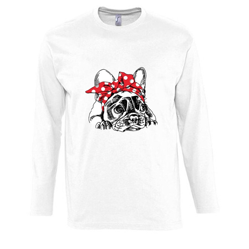 Frenchie Bow Hosszú Ujjú Póló