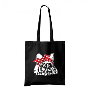 Frenchie Bow Bevásárló Táska