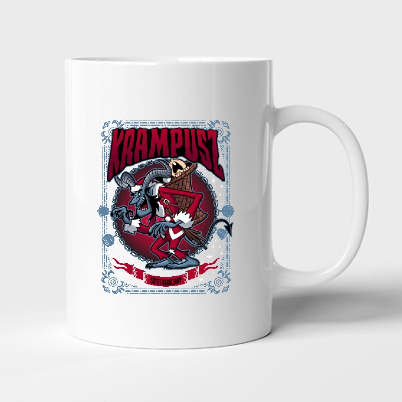 Kramplusz sötét karácsony Bögre