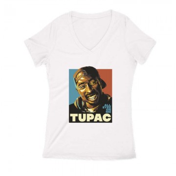 2PAC All Eyez on Me Női V Kivágott póló
