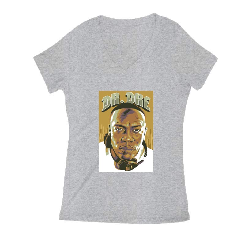 Dr Dre headphones Női V Kivágott póló