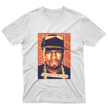 50 Cent get rich Unisex Póló