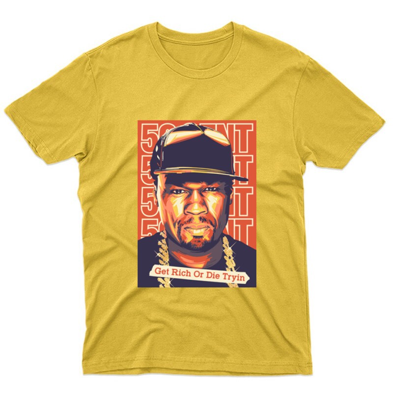 50 Cent get rich Unisex Póló