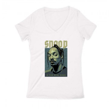 Snoop Dog Is The Real Dogg Női V Kivágott póló