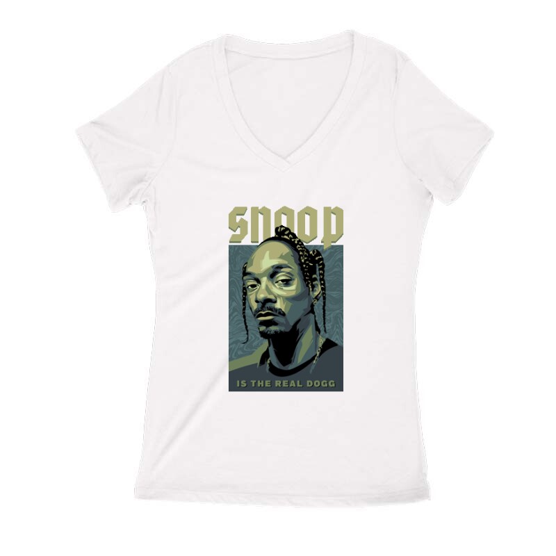 Snoop Dog Is The Real Dogg Női V Kivágott póló