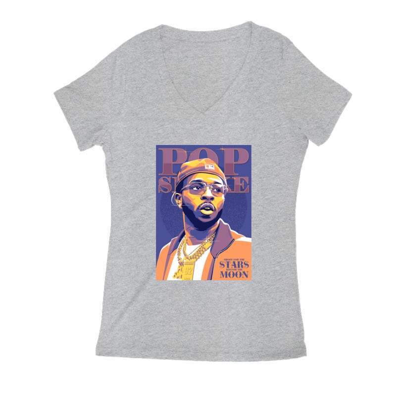 Pop Smoke Női V Kivágott póló