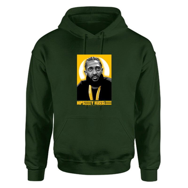 NIPSEY HUSSLE Yellow Unisex Kapucnis Pulcsi